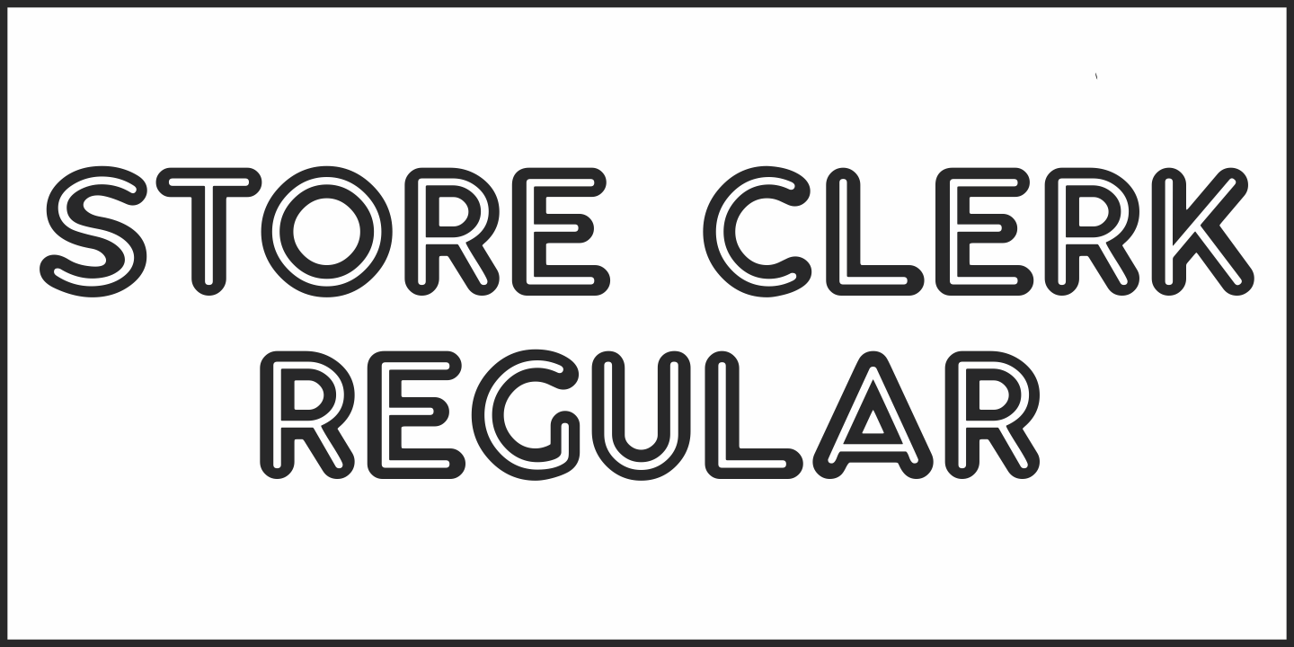 Пример шрифта Store Clerk JNL Regular
